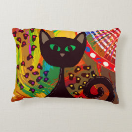 Black Cat Pillow Decoratief Kussen