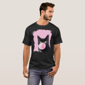 Black Cat Pink Bubble Gum T-shirt (Voorkant volledig)
