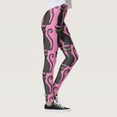 BLACK CAT PINK YOGA PANTS LEGGINGS (Droite)