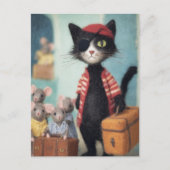 Black Cat Pirate en de muizen Briefkaart (Voorkant)