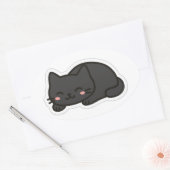 Black Cat PNG Sticker – Cute Kawaii Cat Loaf (Enveloppe)