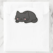 Black Cat PNG Sticker – Cute Kawaii Cat Loaf (Sac)