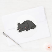 Black Cat PNG Sticker – Cute Kawaii Cat Loaf (Enveloppe)