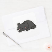 Black Cat PNG Sticker – Cute Kawaii Cat Loaf (Enveloppe)