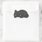 Black Cat PNG Sticker – Cute Kawaii Cat Loaf (Sac)
