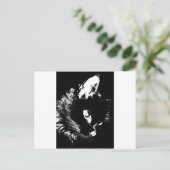 Black Cat Pop Art Briefkaart (Staand voorkant)