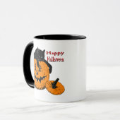 Black Cat Pumpkin Mok (Voorkant links)