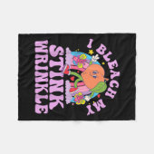 Black Cat Pushing Christmas Tree Funny Cat What Me Fleece Deken (Voorkant (Horizontaal))