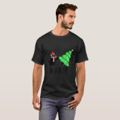 Black Cat Pushing Christmas Tree Over  Cat What 1 T-shirt (Voorkant volledig)