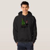 Black Cat Pushing Christmas Tree Over Cat What 2 Hoodie (Voorkant volledig)