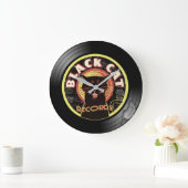 Black Cat Records Horloge murale - Retro Vinyl Jaz (Maison)