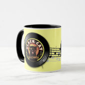 Black Cat Records Retro Jazz Mug - Vinyl Étiquette (Devant gauche)