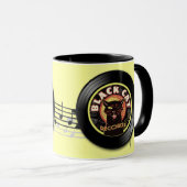 Black Cat Records Retro Jazz Mug - Vinyl Étiquette (Devant droit)