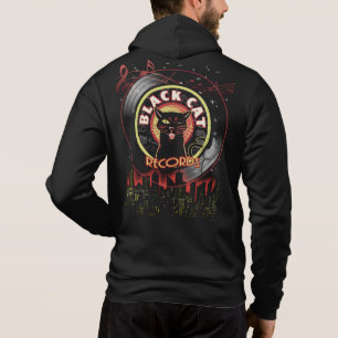 Black Cat Records Sweat - shirt à capuche - Retro