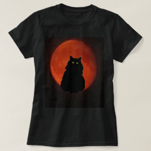 Black Cat Red Moon T-shirt