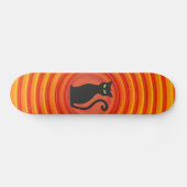 Black Cat Retro Skateboard (Horizontaal)