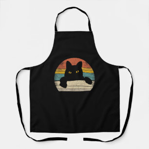 Black Cat Retro-stijl - Cat Lover-cadeau Schort