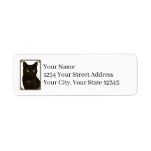 Black Cat Return Address Labels