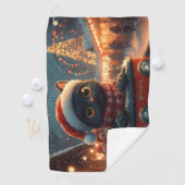 Black Cat Roller Onderzetter Kerst Golfhanddoek (Insitu)
