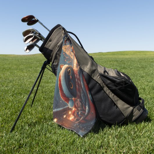 Black Cat Roller Onderzetter Kerst Golfhanddoek (Groen)