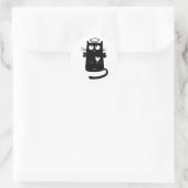 BLACK CAT RONDE STICKER (Tas)