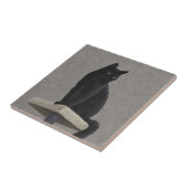 Black Cat Royalty Tegeltje (Zijkant)