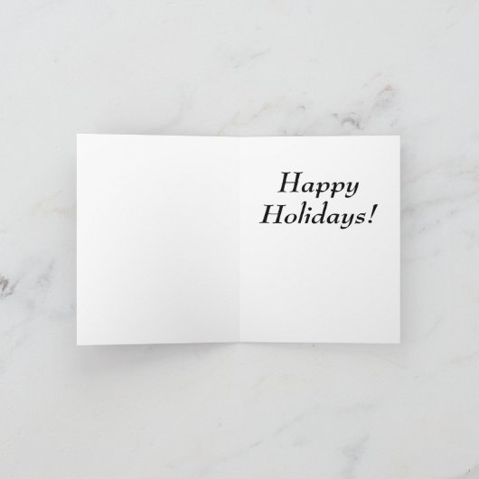 Black Cat Santa Happy Holiday Notitiekaarten (Binnen)