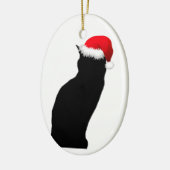 Black Cat Santa Ornament (Links)