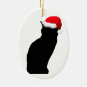 Black Cat Santa Ornament (Achterkant)