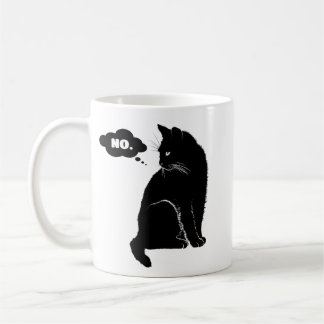Black Cat Says No – Perfect Gift for Cat Lovers Koffiemok