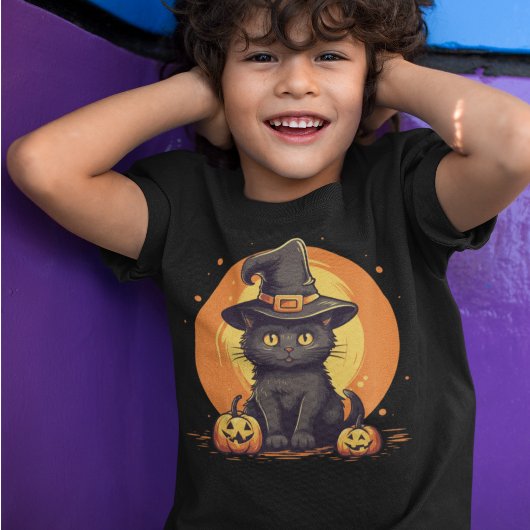 Black Cat Schattige Halloween T-shirt
