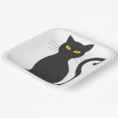 Black Cat Schattige Papieren Bordje (Gebogen)