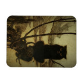 Black Cat Scowling Magneet (Horizontaal)