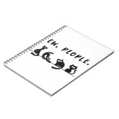 Black cat shirt grappige vrouwen nieuw mensen meow notitieboek (Linkerzijde)