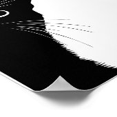 Black Cat Side Look Poster for Cate Lovers (Coin)