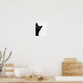 Black Cat Side Look Poster for Cate Lovers (Cuisine)