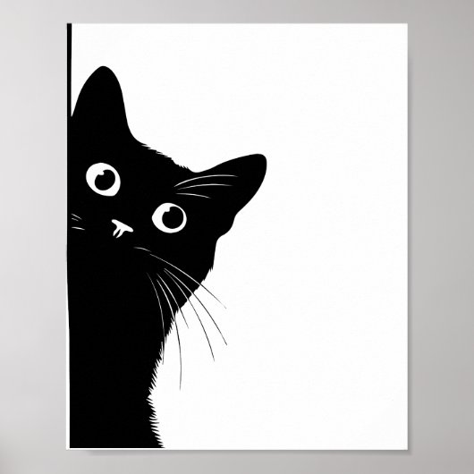 Black Cat Side Look Poster for Cate Lovers (Devant)