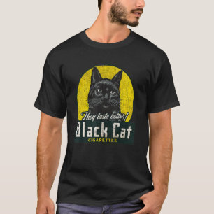 Black Cat  Sigaretten Mannen Vrouwen T-shirt