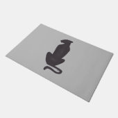 Black Cat Silhouette doormat Deurmat (Schuin)