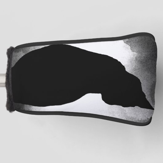 Black Cat Silhouette Golfheadcover (Voorkant)