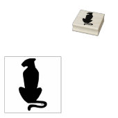 Black Cat Silhouette gros tampon caoutchouc sans p (Tamponné)