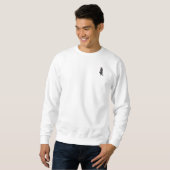 Black Cat Silhouette homme blanc poche sweatshirt (Devant entier)