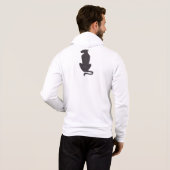 Black Cat Silhouette hommes blanc Bella zip sweat (Dos entier)