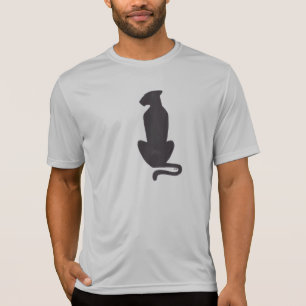 Black Cat Silhouette hommes gris Sport-Tek T-shirt
