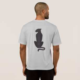 Black Cat Silhouette hommes gris Sport-Tek T-shirt