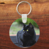 Black Cat Sleutelhanger, Basic Button Sleutelhange Sleutelhanger (Voorkant)