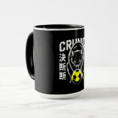 Black Cat Soccer Mug – Bold Crunch Design (Devant gauche)