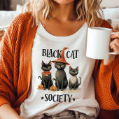 Black Cat Society Halloween Tri-Blend Shirt