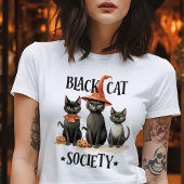Black Cat Society Halloween Tri-Blend Shirt