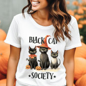 Black Cat Society Halloween Tri-Blend Shirt